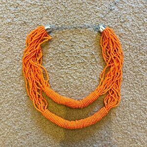 Orange beaded necklace